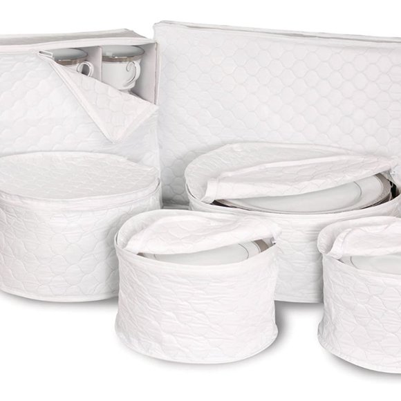 Storage & Organization 6 Piece Tabletop Quilted Vinyl Dinnerware